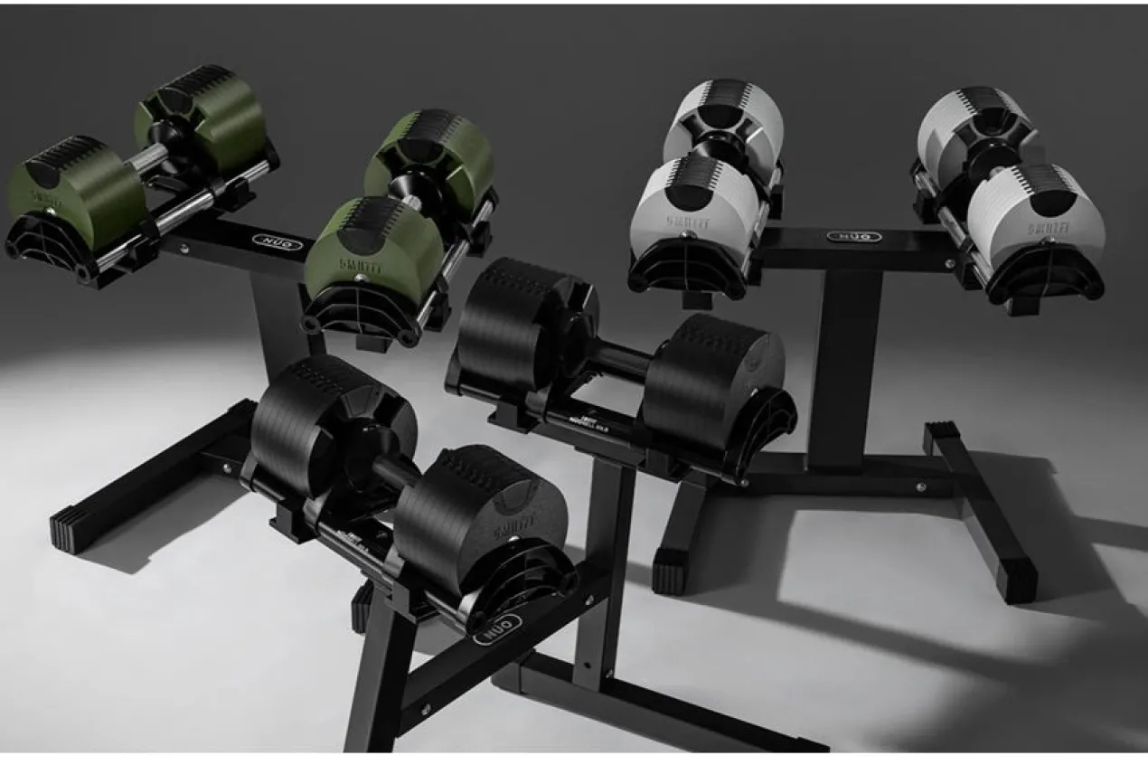 NÜOBELL 80lb Adjustable Dumbbells (Matte Black)