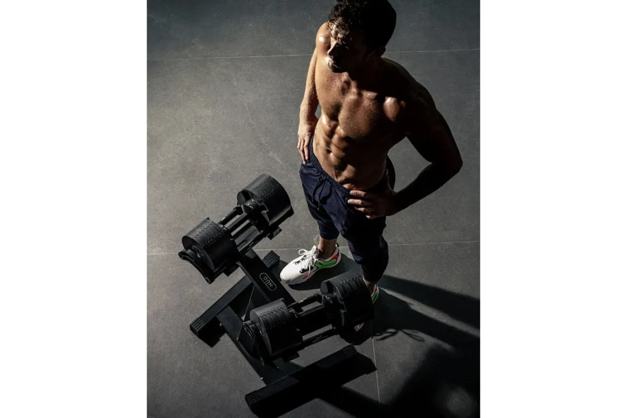 NÜOBELL 80lb Adjustable Dumbbells (Matte Black)