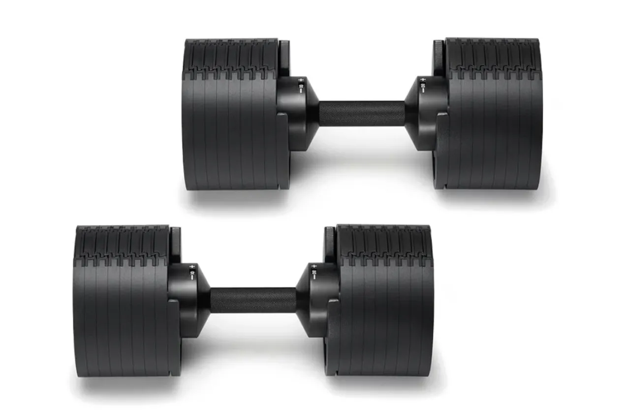 NÜOBELL 80lb Adjustable Dumbbells (Matte Black)