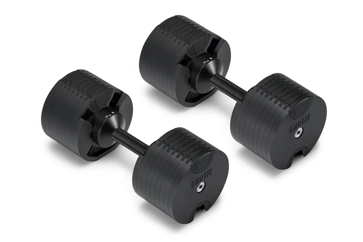 NÜOBELL 80lb Adjustable Dumbbells (Matte Black)