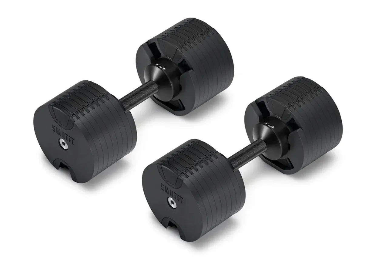 NÜOBELL 80lb Adjustable Dumbbells (Matte Black)