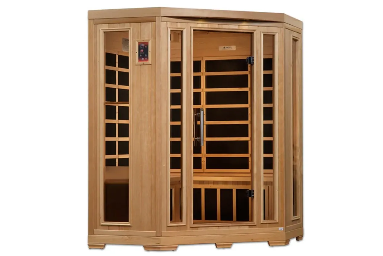 Pro 6 "Rebecca" 3 Person Corner Near Zero EMF Far Infrared Sauna