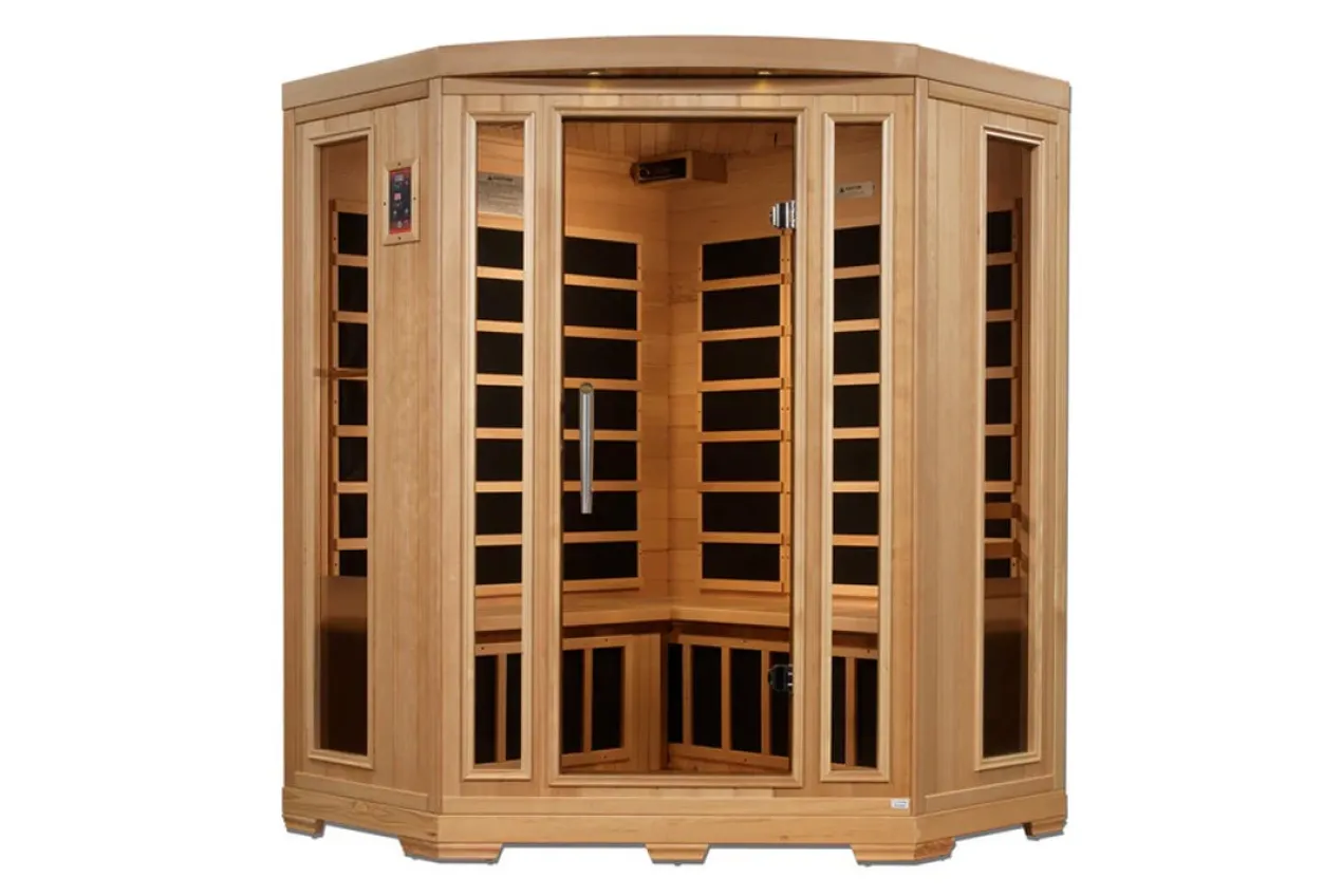 Pro 6 "Rebecca" 3 Person Corner Near Zero EMF Far Infrared Sauna