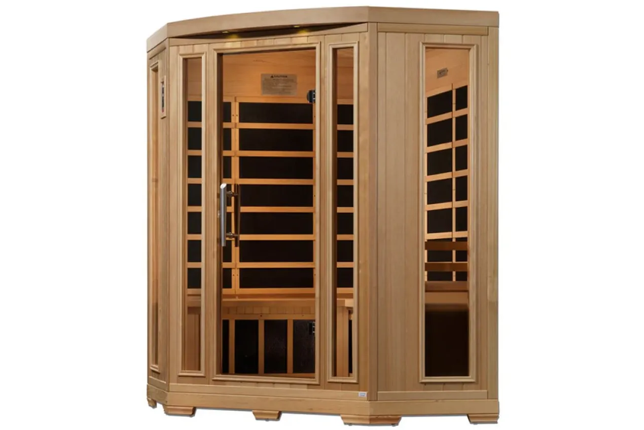 Pro 6 "Rebecca" 3 Person Corner Near Zero EMF Far Infrared Sauna