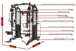Warrior 801 All-in-One Functional Trainer Cable Crossover Home Gym w/ Smith Machine (🧨JULY 4th SALE)