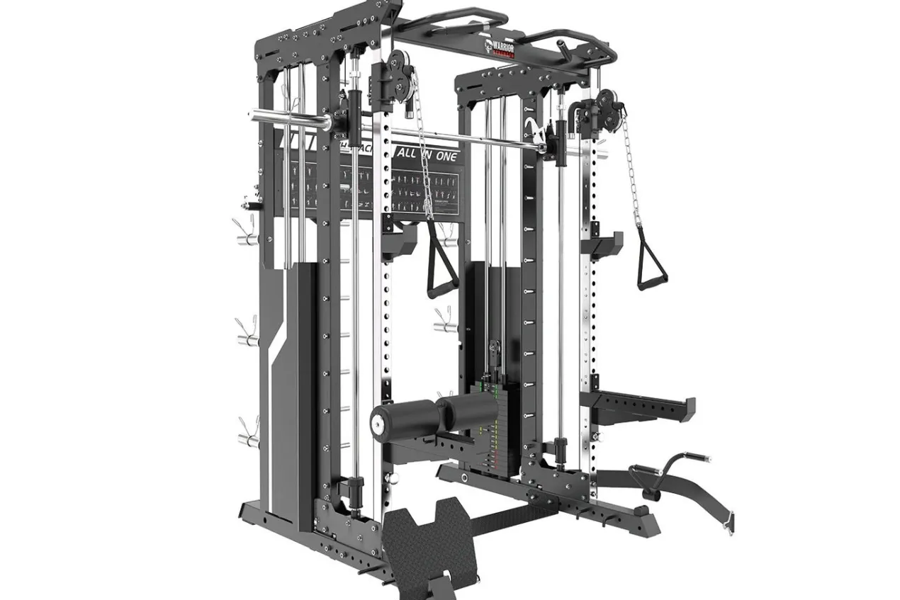 Warrior 901 All-in-One Power Rack Cable Pulley Home Gym w/ Counter-Balanced Smith Machine
