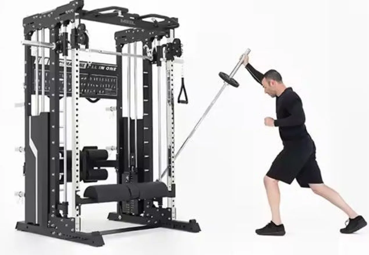 Warrior 901 All-in-One Power Rack Cable Pulley Home Gym w/ Counter-Balanced Smith Machine