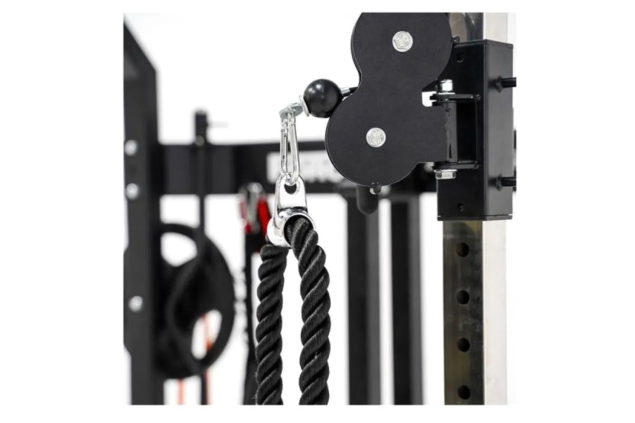 Warrior 901 All-in-One Power Rack Cable Pulley Home Gym w/ Counter-Balanced Smith Machine