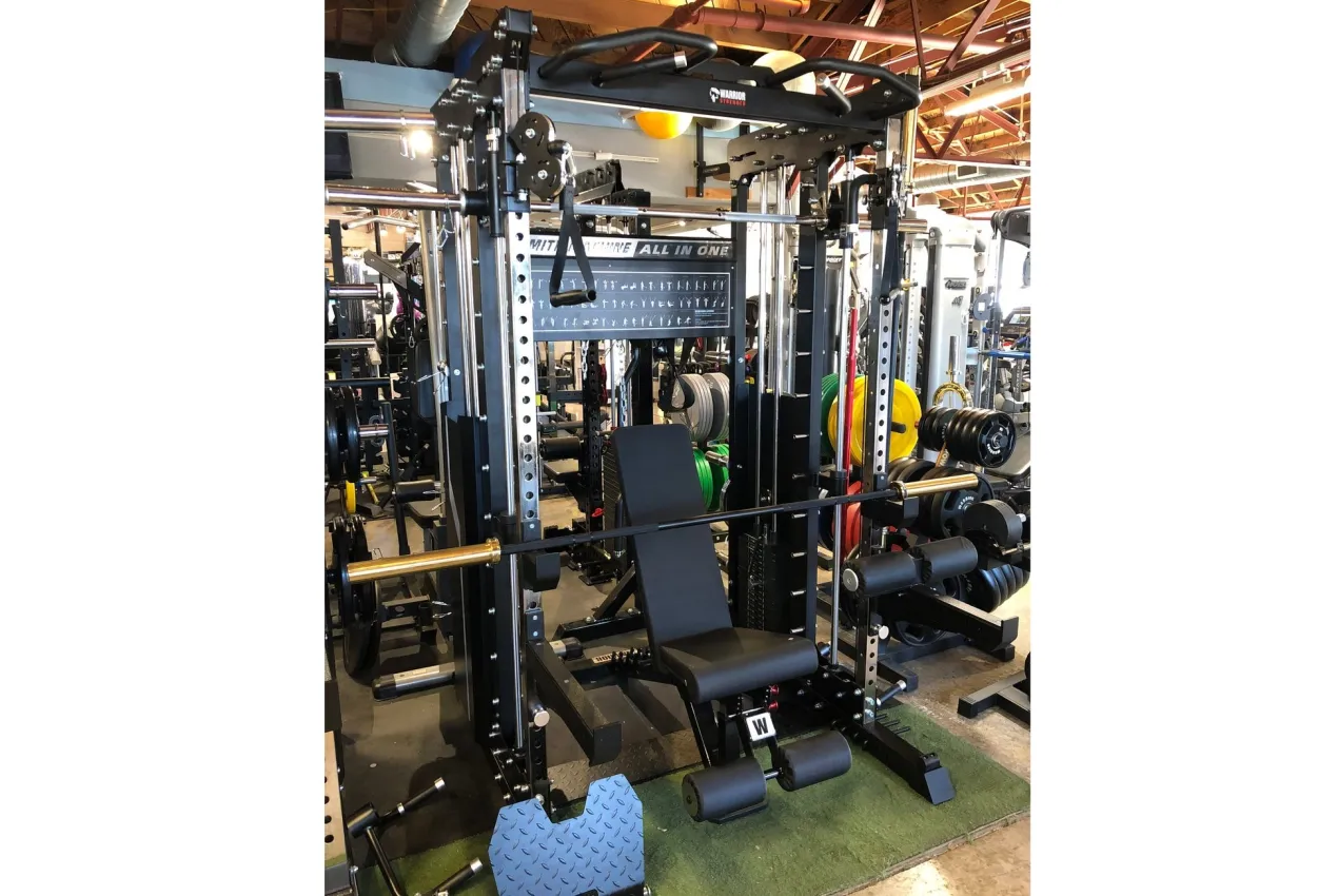 Warrior 901 All-in-One Power Rack Cable Pulley Home Gym w/ Counter-Balanced Smith Machine