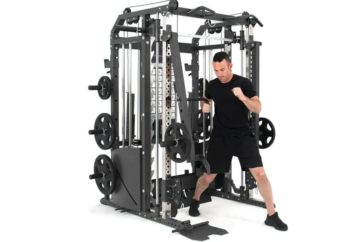 Warrior 701 All-in-One Power Rack Functional Trainer Cable Crossover Home Gym w/ Smith Cage (🧨JULY 4th SALE)