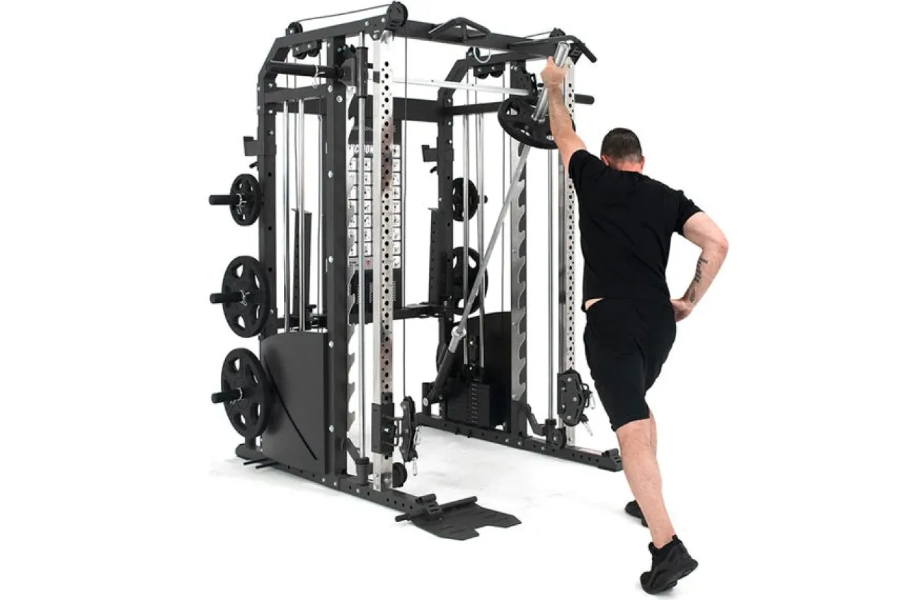 Warrior 701 All-in-One Power Rack Functional Trainer Cable Crossover Home Gym w/ Smith Cage (🧨JULY 4th SALE)