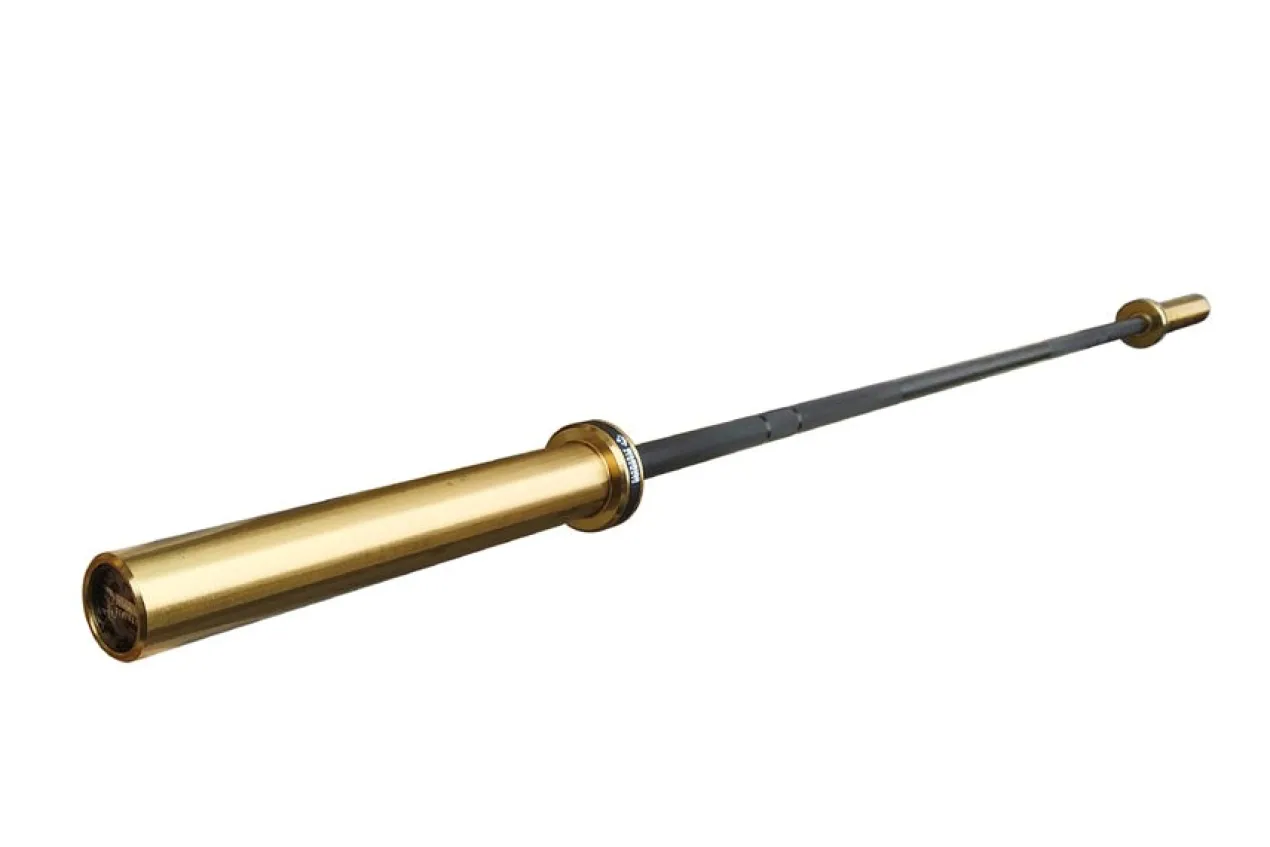 Warrior Black Cerakote & Gold Titanium Barbell