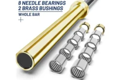 Warrior Black Cerakote & Gold Titanium Barbell