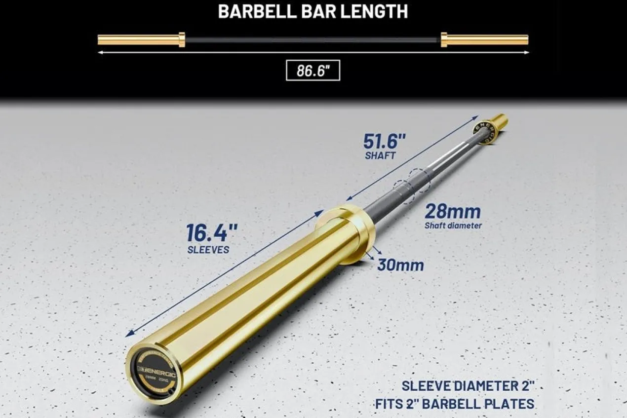 Warrior Black Cerakote & Gold Titanium Barbell