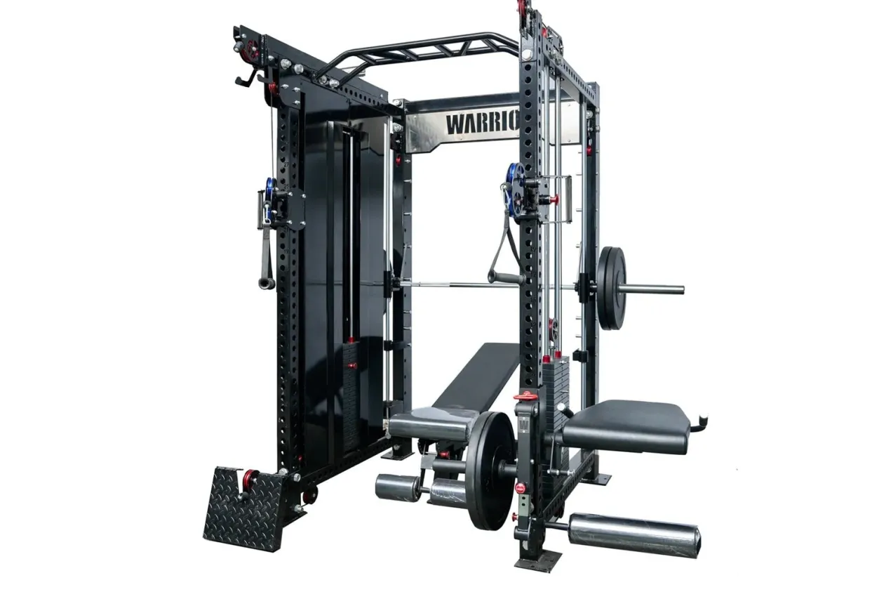 Warrior 3.5 Cable Crossover Pulley Power Rack Gym System w/ Lat Pulldown (Optional Counterbalance Smith) (🧨JULY 4th SALE)