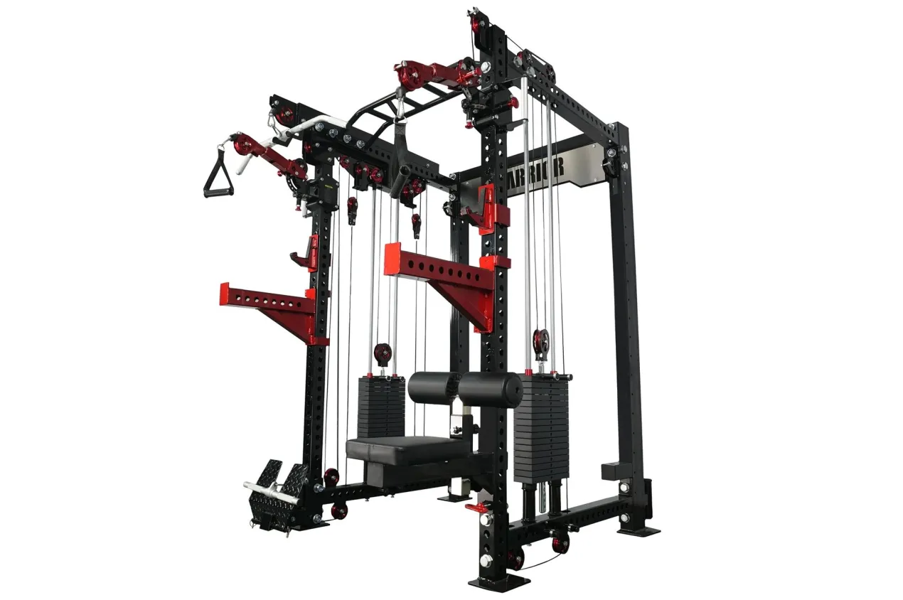 Warrior 3.5 Cable Crossover Pulley Power Rack Gym System w/ Lat Pulldown (Optional Counterbalance Smith) (🧨JULY 4th SALE)