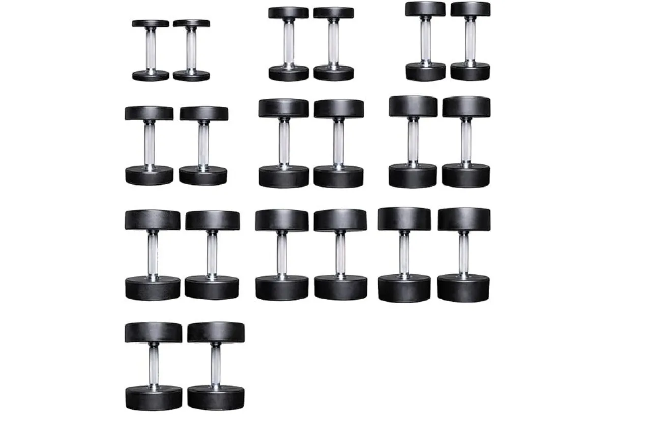 Warrior Elite Urethane Pro-Style Dumbbell Sets (5-50lbs & Up) (🧨JULY 4th SALE)