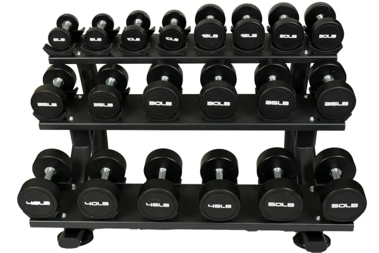 Warrior Elite Urethane Pro-Style Dumbbell Sets (5-50lbs & Up) (🧨JULY 4th SALE)
