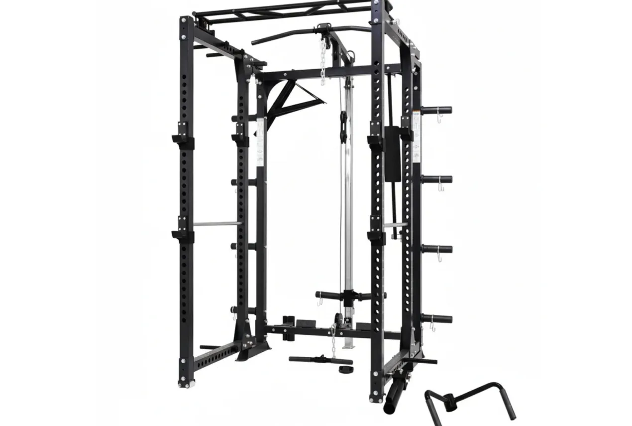 Warrior Freestanding Folding Cable Pulley Power Rack