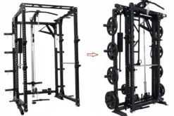 Warrior Freestanding Folding Cable Pulley Power Rack