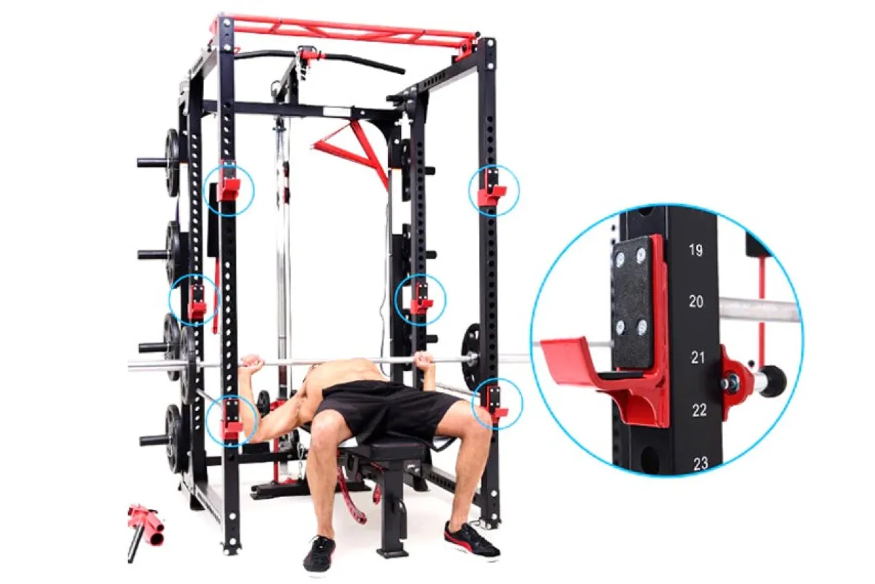 Warrior Freestanding Folding Cable Pulley Power Rack