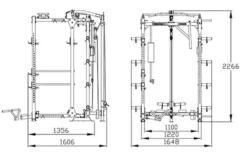 Warrior Freestanding Folding Cable Pulley Power Rack