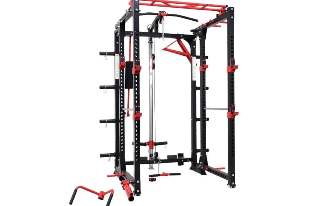 Warrior Freestanding Folding Cable Pulley Power Rack