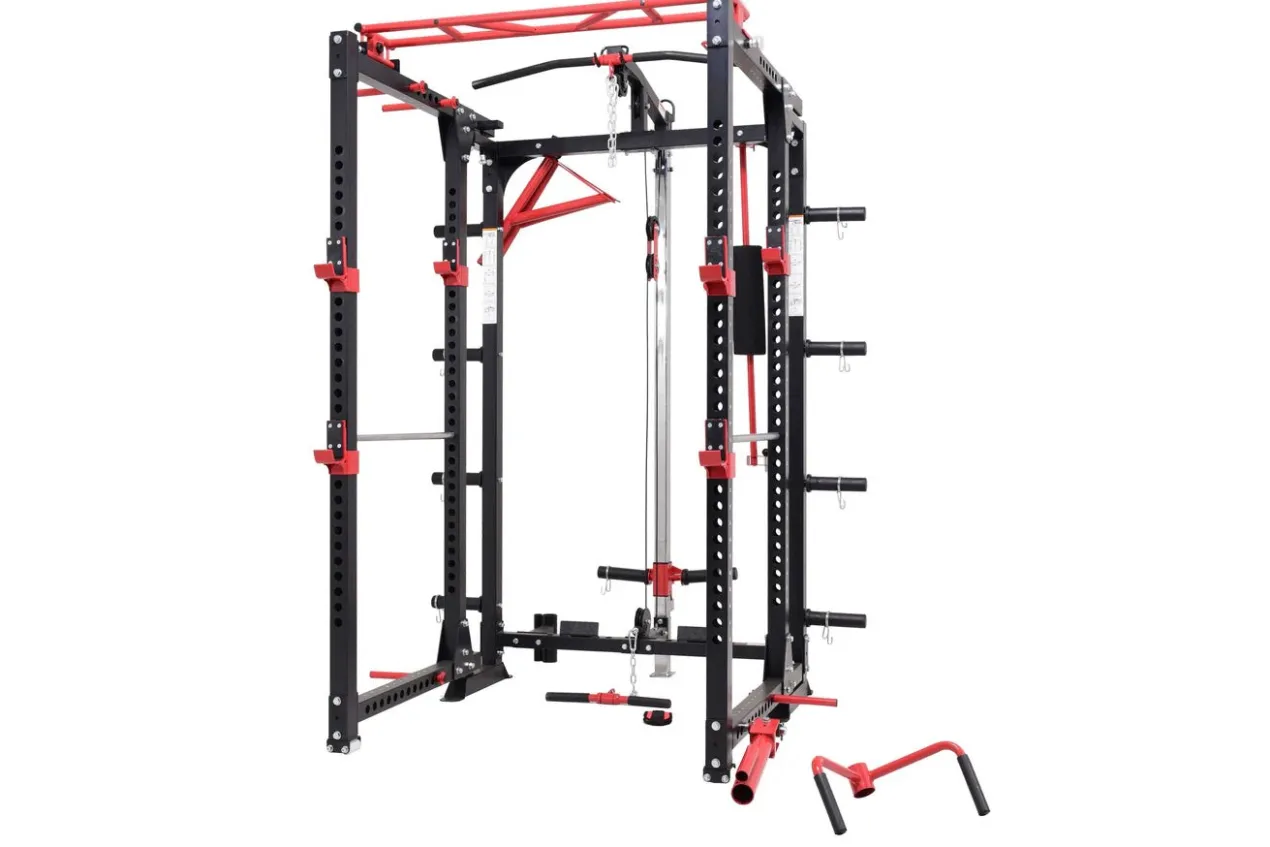 Warrior Freestanding Folding Cable Pulley Power Rack
