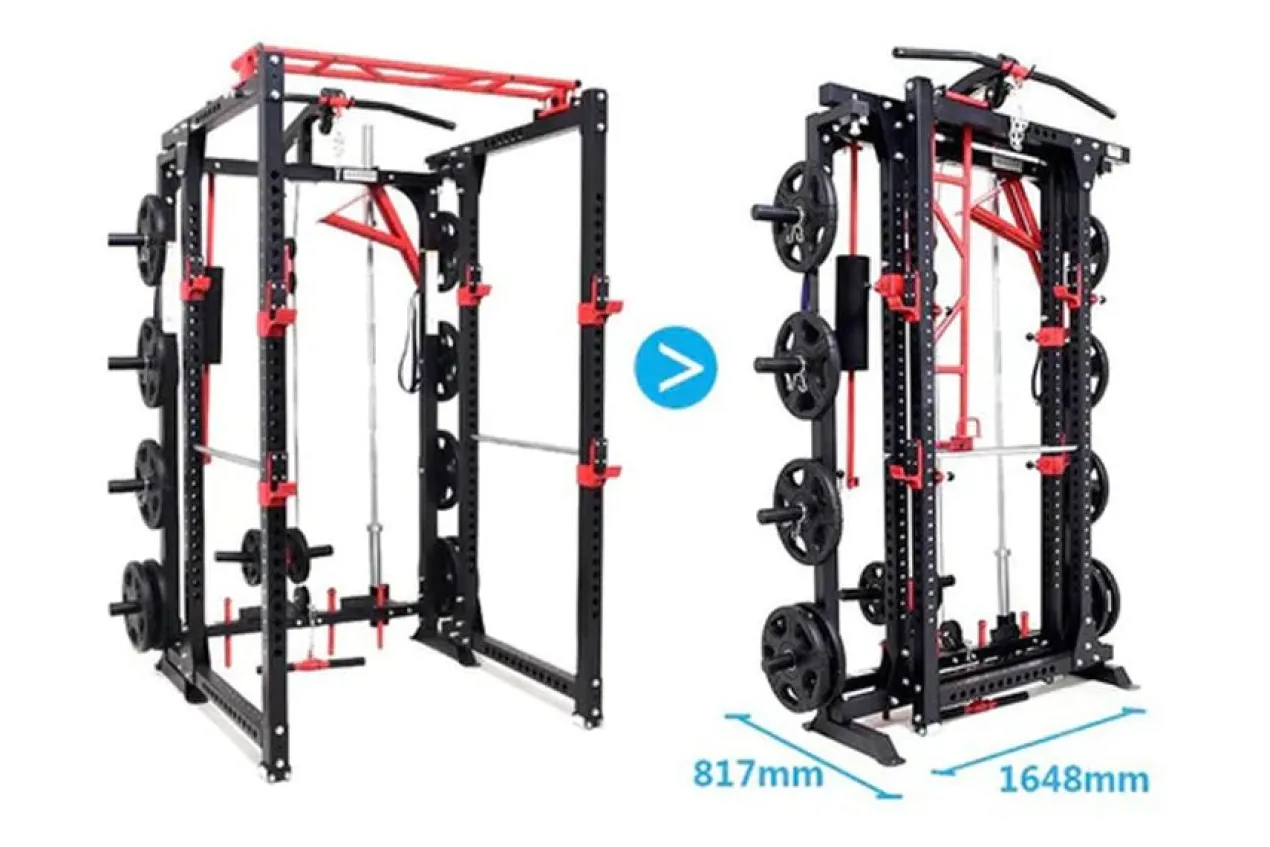 Warrior Freestanding Folding Cable Pulley Power Rack