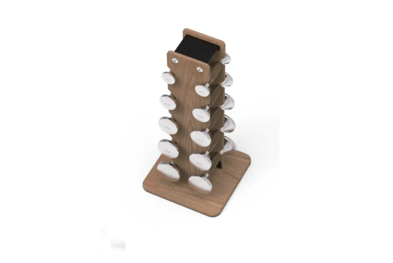 Warrior Luxury Wood | Stainless Steel Dumbbell Set (2.5-12lbs)