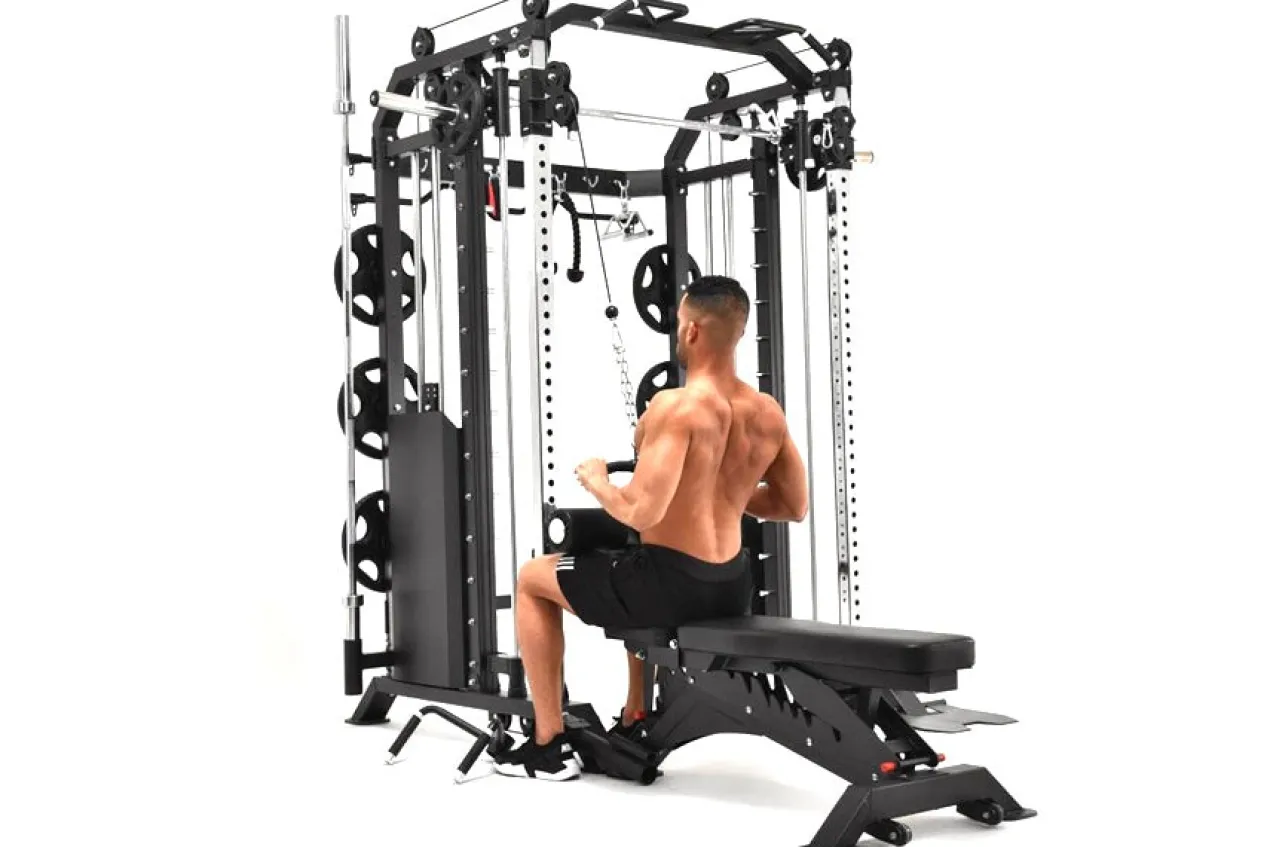 Warrior 801 Pro Power Rack Cage Functional Trainer Cable Pulley Home Gym w/ Smith Machine (🧨JULY 4th SALE)