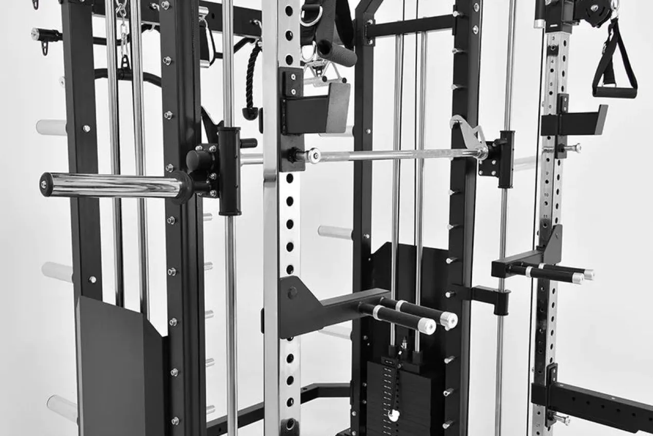 Warrior 801 Pro Power Rack Cage Functional Trainer Cable Pulley Home Gym w/ Smith Machine (🧨JULY 4th SALE)