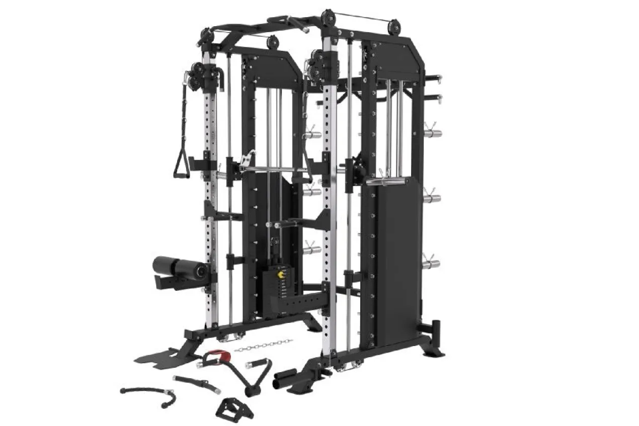 Warrior 801 Pro Power Rack Cage Functional Trainer Cable Pulley Home Gym w/ Smith Machine (🧨JULY 4th SALE)