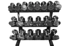 Warrior Pro-Style Chrome Dumbbell Set (5-50lb)