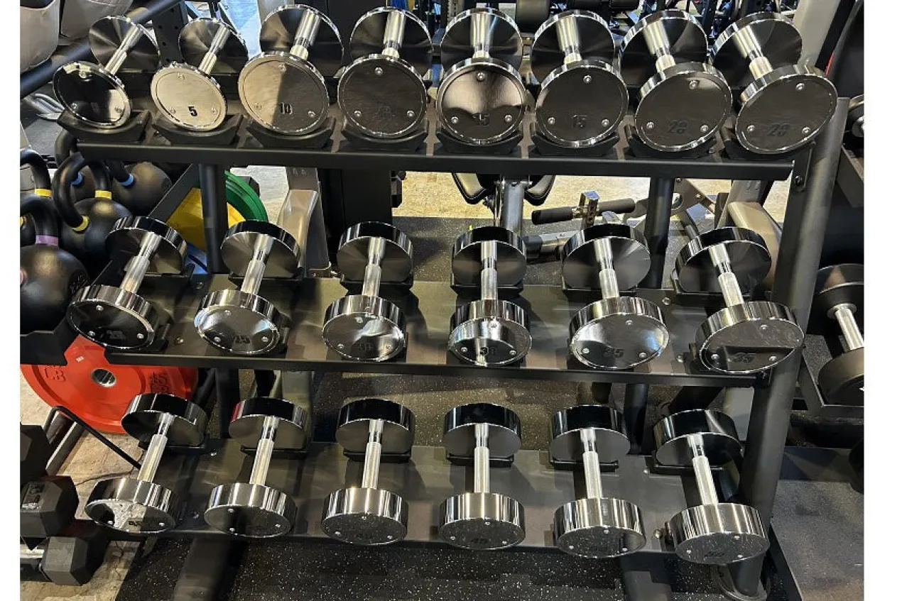 Warrior Pro-Style Chrome Dumbbell Set (5-50lb)