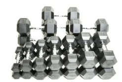 Warrior Rubber Hex Dumbbell Sets (5-50lbs & Up) (🧨JULY 4th SALE)