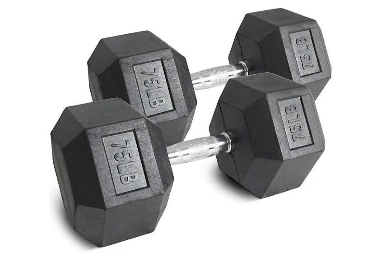 Warrior Rubber Hex Dumbbell Sets (5-50lbs & Up) (🧨JULY 4th SALE)