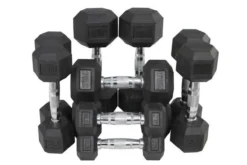 Warrior Rubber Hex Dumbbell Sets (5-50lbs & Up) (🧨JULY 4th SALE)