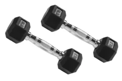 Warrior Rubber Hex Dumbbells (🧨JULY 4th SALE - $1.79/lb)