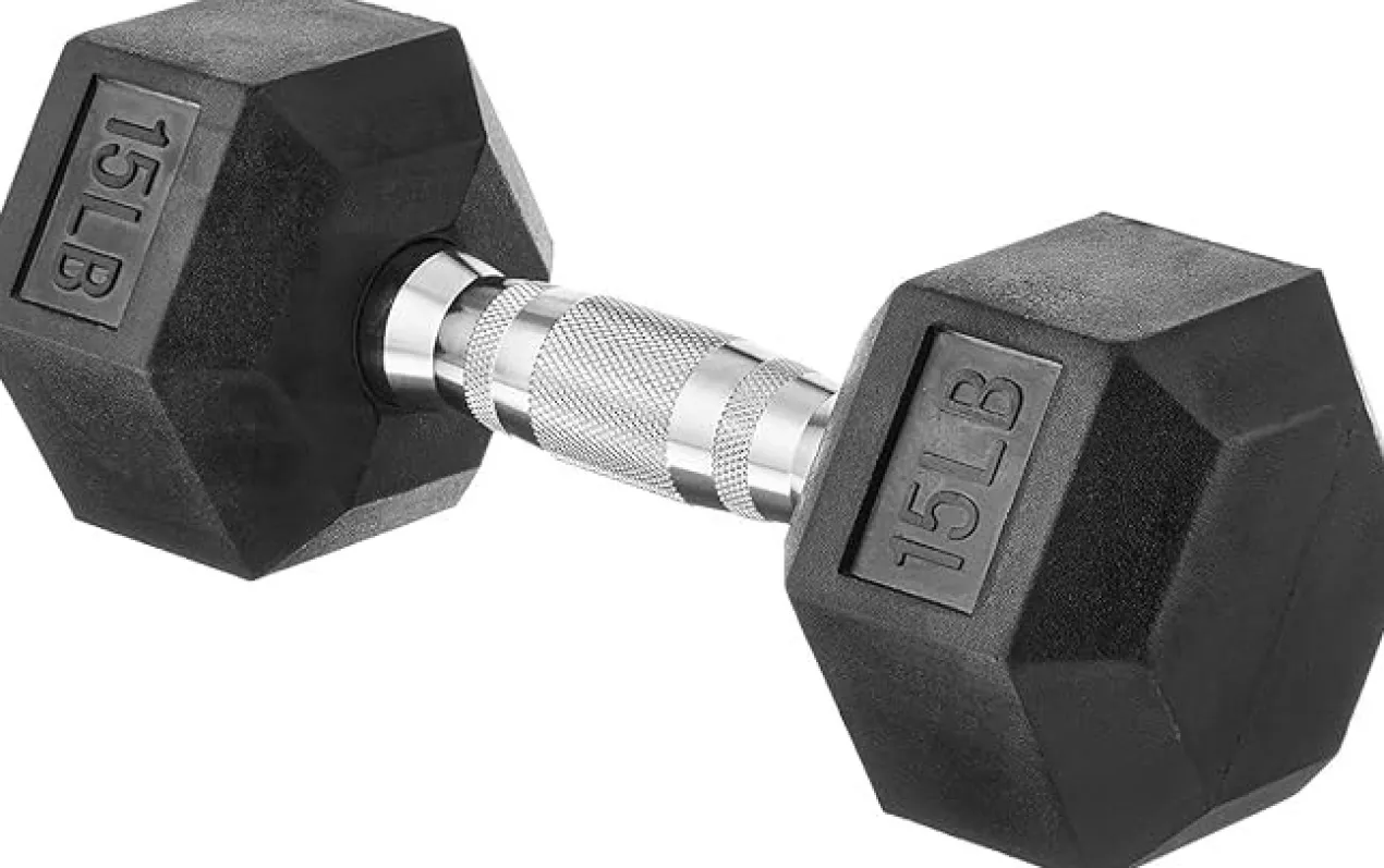 Warrior Rubber Hex Dumbbells (🧨JULY 4th SALE - $1.79/lb)