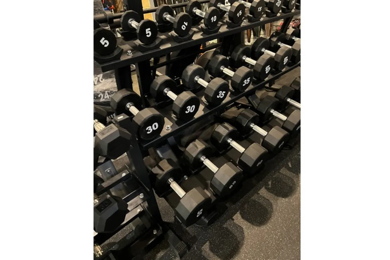 Warrior 12-Sided Urethane Dumbbell Set (5-50lb)