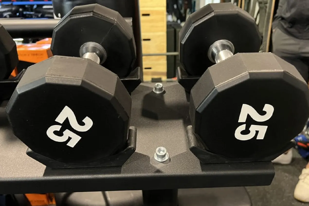 Warrior 12-Sided Urethane Dumbbell Set (5-50lb)