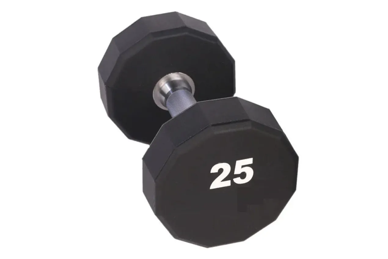 Warrior 12-Sided Urethane Dumbbell Set (5-50lb)